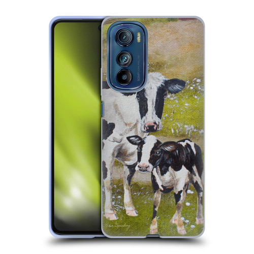 Lisa Sparling Creatures Two Cows Soft Gel Case for Motorola Edge 30