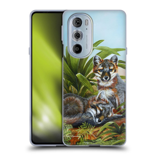 Lisa Sparling Creatures Red Fox Kits Soft Gel Case for Motorola Edge X30