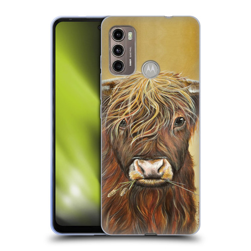 Lisa Sparling Creatures Highland Cow Fireball Soft Gel Case for Motorola Moto G60 / Moto G40 Fusion