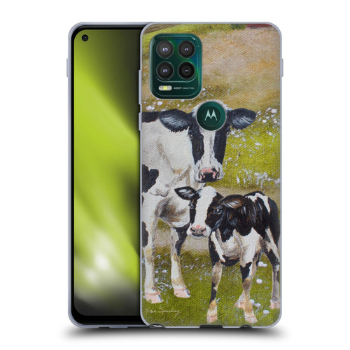 Lisa Sparling Creatures Two Cows Soft Gel Case for Motorola Moto G Stylus 5G 2021