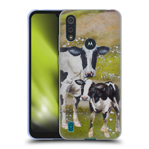 Lisa Sparling Creatures Two Cows Soft Gel Case for Motorola Moto E6s (2020)