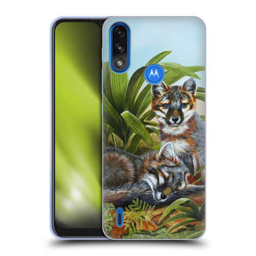 Lisa Sparling Creatures Red Fox Kits Soft Gel Case for Motorola Moto E7 Power / Moto E7i Power