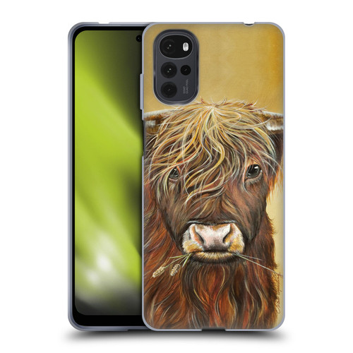 Lisa Sparling Creatures Highland Cow Fireball Soft Gel Case for Motorola Moto G22