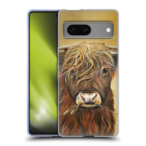Lisa Sparling Creatures Highland Cow Fireball Soft Gel Case for Google Pixel 7