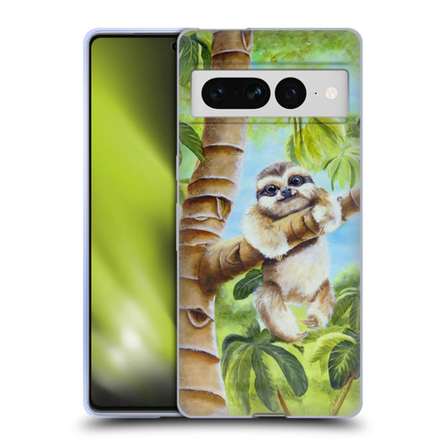 Lisa Sparling Creatures Cutest Sloth Soft Gel Case for Google Pixel 7 Pro