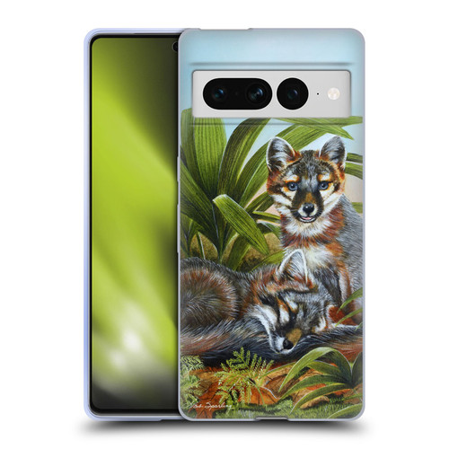 Lisa Sparling Creatures Red Fox Kits Soft Gel Case for Google Pixel 7 Pro