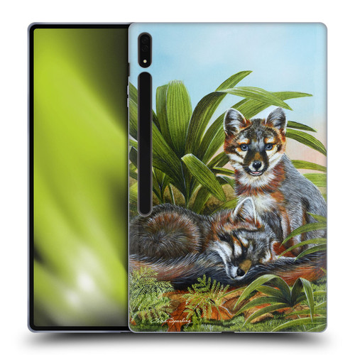 Lisa Sparling Creatures Red Fox Kits Soft Gel Case for Samsung Galaxy Tab S8 Ultra