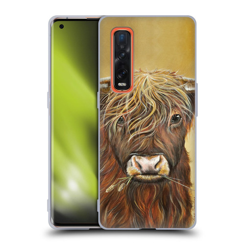 Lisa Sparling Creatures Highland Cow Fireball Soft Gel Case for OPPO Find X2 Pro 5G