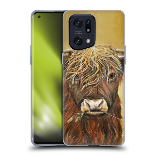 Lisa Sparling Creatures Highland Cow Fireball Soft Gel Case for OPPO Find X5 Pro