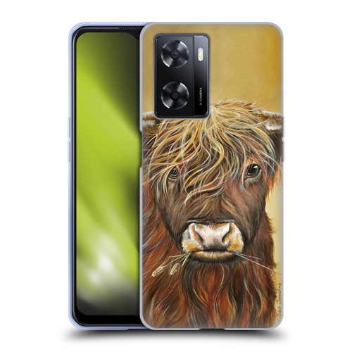 Lisa Sparling Creatures Highland Cow Fireball Soft Gel Case for OPPO A57s