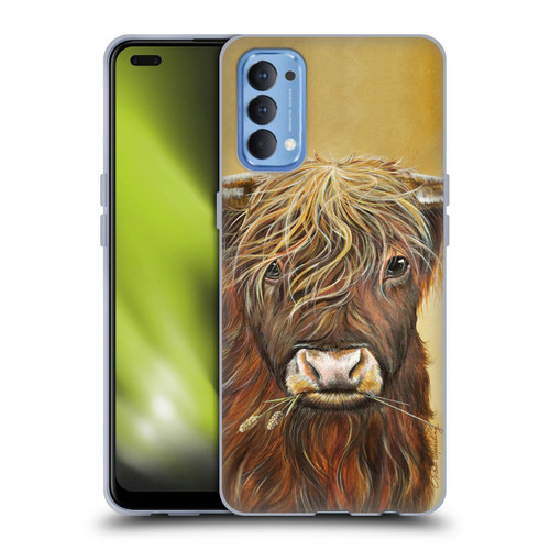 Lisa Sparling Creatures Highland Cow Fireball Soft Gel Case for OPPO Reno 4 5G