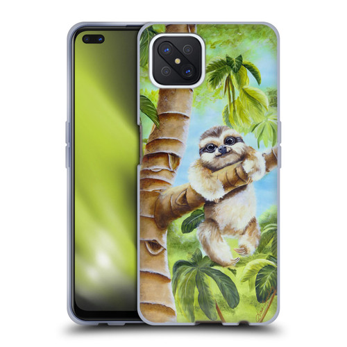 Lisa Sparling Creatures Cutest Sloth Soft Gel Case for OPPO Reno4 Z 5G