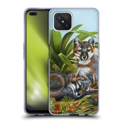 Lisa Sparling Creatures Red Fox Kits Soft Gel Case for OPPO Reno4 Z 5G