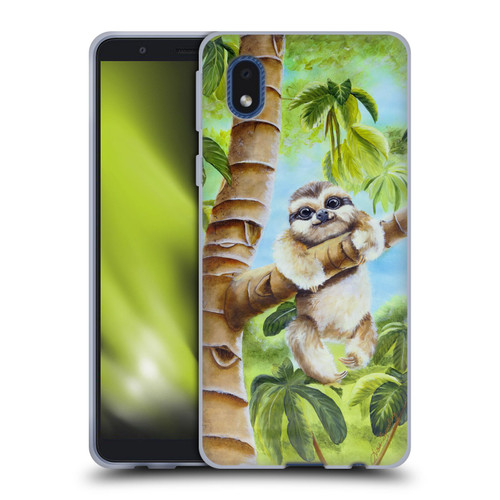 Lisa Sparling Creatures Cutest Sloth Soft Gel Case for Samsung Galaxy A01 Core (2020)