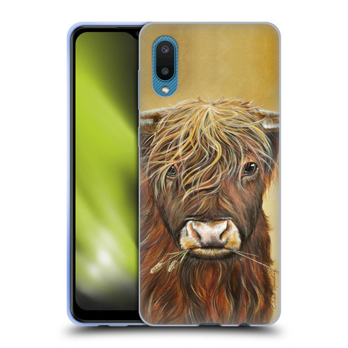 Lisa Sparling Creatures Highland Cow Fireball Soft Gel Case for Samsung Galaxy A02/M02 (2021)