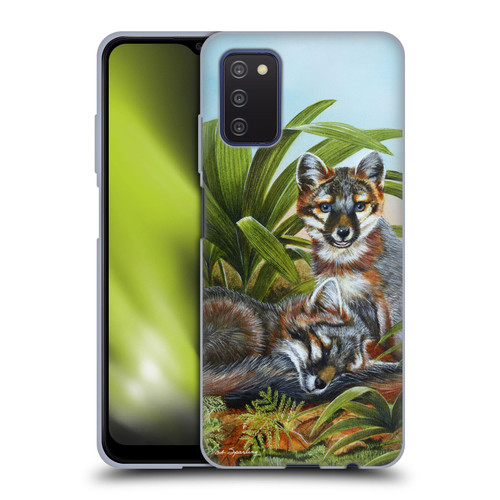 Lisa Sparling Creatures Red Fox Kits Soft Gel Case for Samsung Galaxy A03s (2021)