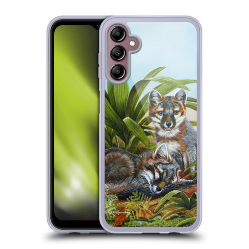 Lisa Sparling Creatures Red Fox Kits Soft Gel Case for Samsung Galaxy A14 5G