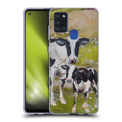 Lisa Sparling Creatures Two Cows Soft Gel Case for Samsung Galaxy A21s (2020)