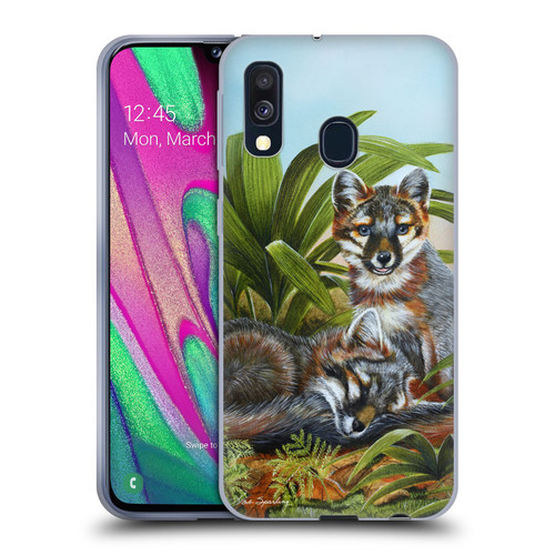 Lisa Sparling Creatures Red Fox Kits Soft Gel Case for Samsung Galaxy A40 (2019)