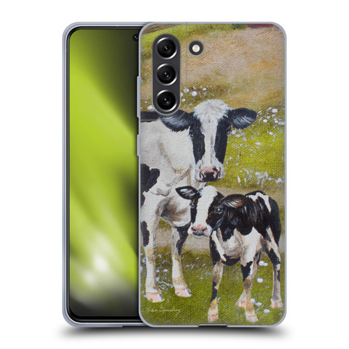 Lisa Sparling Creatures Two Cows Soft Gel Case for Samsung Galaxy S21 FE 5G