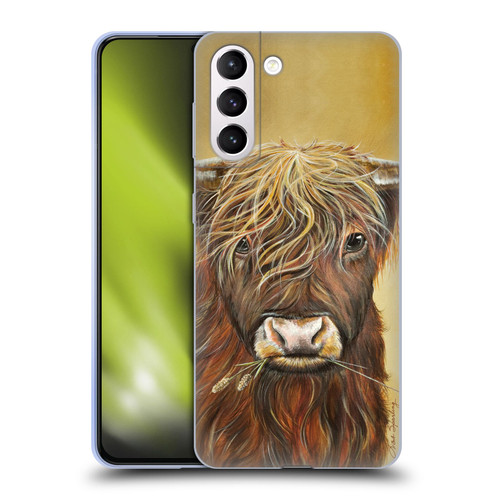 Lisa Sparling Creatures Highland Cow Fireball Soft Gel Case for Samsung Galaxy S21+ 5G