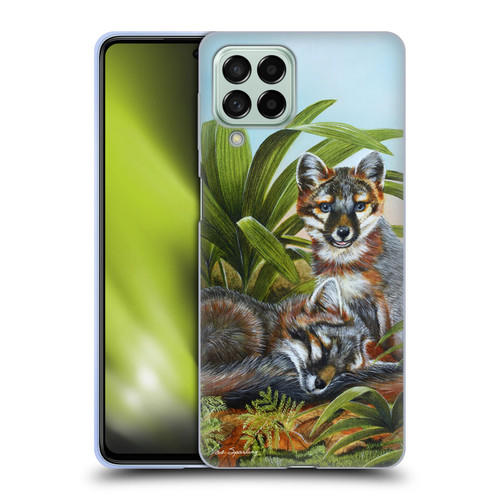 Lisa Sparling Creatures Red Fox Kits Soft Gel Case for Samsung Galaxy M53 (2022)