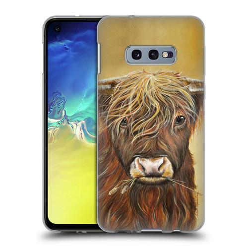 Lisa Sparling Creatures Highland Cow Fireball Soft Gel Case for Samsung Galaxy S10e