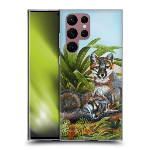 Lisa Sparling Creatures Red Fox Kits Soft Gel Case for Samsung Galaxy S22 Ultra 5G