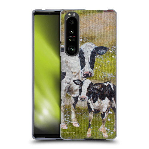 Lisa Sparling Creatures Two Cows Soft Gel Case for Sony Xperia 1 III