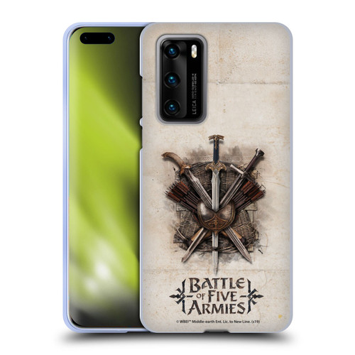 The Hobbit The Battle of the Five Armies Graphics Battle Swords Soft Gel Case for Huawei P40 5G