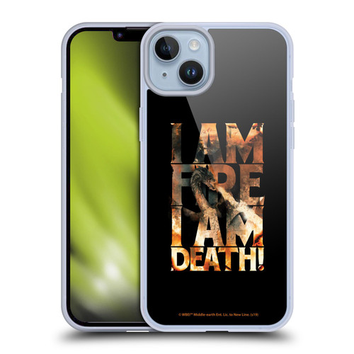 The Hobbit The Battle of the Five Armies Graphics Smaug Fire Soft Gel Case for Apple iPhone 14 Plus