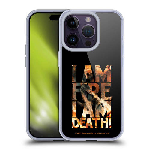 The Hobbit The Battle of the Five Armies Graphics Smaug Fire Soft Gel Case for Apple iPhone 14 Pro