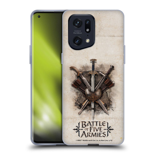 The Hobbit The Battle of the Five Armies Graphics Battle Swords Soft Gel Case for OPPO Find X5 Pro