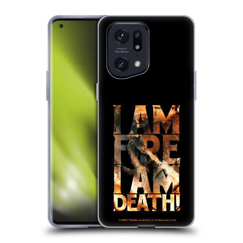 The Hobbit The Battle of the Five Armies Graphics Smaug Fire Soft Gel Case for OPPO Find X5 Pro