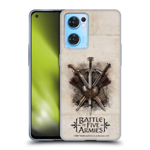 The Hobbit The Battle of the Five Armies Graphics Battle Swords Soft Gel Case for OPPO Reno7 5G / Find X5 Lite