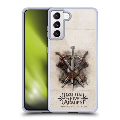 The Hobbit The Battle of the Five Armies Graphics Battle Swords Soft Gel Case for Samsung Galaxy S21+ 5G