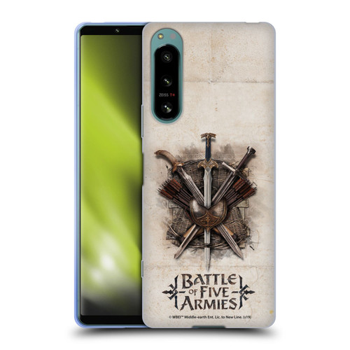 The Hobbit The Battle of the Five Armies Graphics Battle Swords Soft Gel Case for Sony Xperia 5 IV