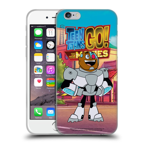 Teen Titans Go! To The Movies Character Art Cyborg Soft Gel Case for Apple iPhone 6 / iPhone 6s