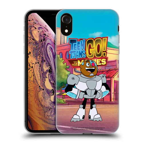 Teen Titans Go! To The Movies Character Art Cyborg Soft Gel Case for Apple iPhone XR