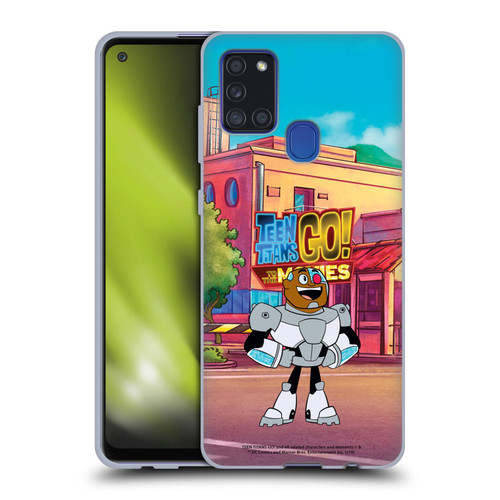 Teen Titans Go! To The Movies Character Art Cyborg Soft Gel Case for Samsung Galaxy A21s (2020)