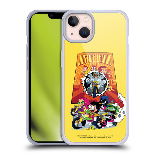 Teen Titans Go! To The Movies Hollywood Graphics Justice League 2 Soft Gel Case for Apple iPhone 13