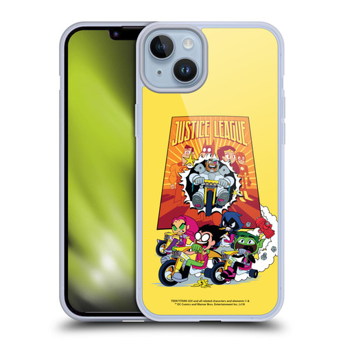 Teen Titans Go! To The Movies Hollywood Graphics Justice League 2 Soft Gel Case for Apple iPhone 14 Plus