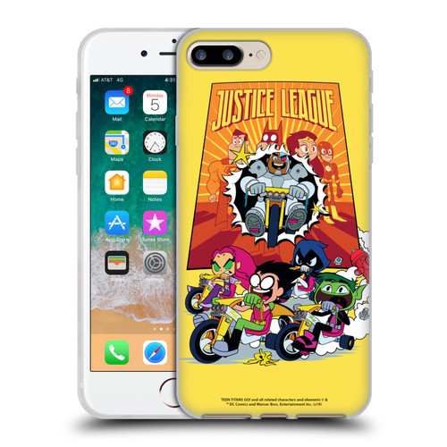 Teen Titans Go! To The Movies Hollywood Graphics Justice League 2 Soft Gel Case for Apple iPhone 7 Plus / iPhone 8 Plus