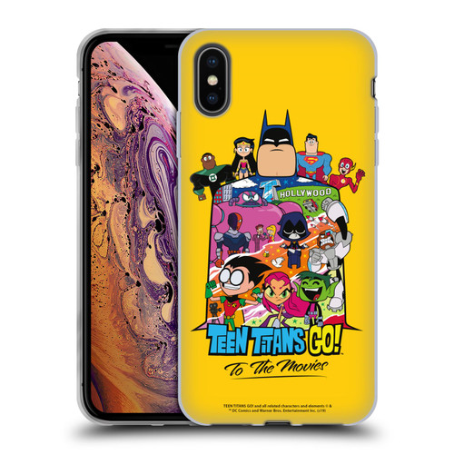 Teen Titans Go! To The Movies Hollywood Graphics Justice League Soft Gel Case for Apple iPhone XS Max