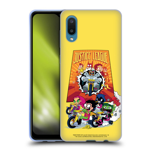 Teen Titans Go! To The Movies Hollywood Graphics Justice League 2 Soft Gel Case for Samsung Galaxy A02/M02 (2021)
