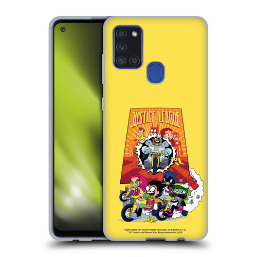 Teen Titans Go! To The Movies Hollywood Graphics Justice League 2 Soft Gel Case for Samsung Galaxy A21s (2020)