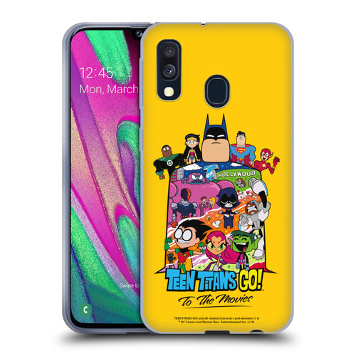 Teen Titans Go! To The Movies Hollywood Graphics Justice League Soft Gel Case for Samsung Galaxy A40 (2019)