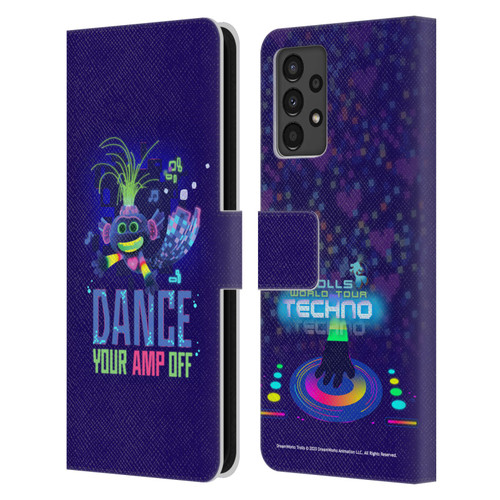 Trolls World Tour Assorted Pop Techno Leather Book Wallet Case Cover For Samsung Galaxy A13 (2022)