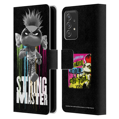Trolls World Tour Assorted String Monster Leather Book Wallet Case Cover For Samsung Galaxy A53 5G (2022)