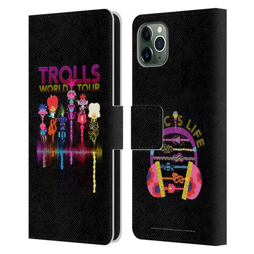 Trolls World Tour Key Art Artwork Leather Book Wallet Case Cover For Apple iPhone 11 Pro Max